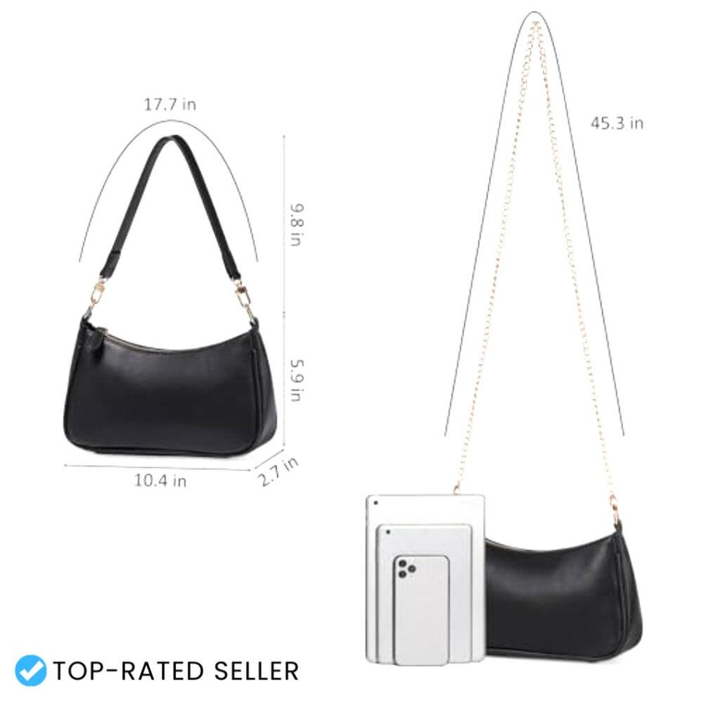 Vegan Leather Hobo Bag Crossbody Tote Clutch Retro Chic Versatile Everyday Purse - Picture 4 of 7